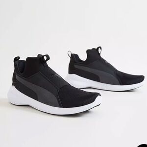 Puma Rebel Pull On Sneakers Black/White Size 8